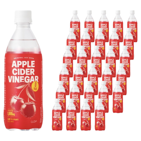 클룹 애사비소다 타트체리 탄산음료, 500ml, 30개