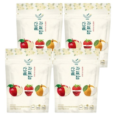 에코맘의산골이유식 산골 과일참 통째로 과일칩, 10g, 4개