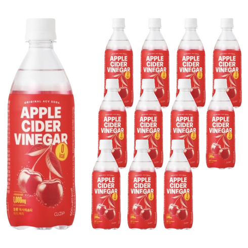 클룹 애사비소다 타트체리 탄산음료, 500ml, 12개