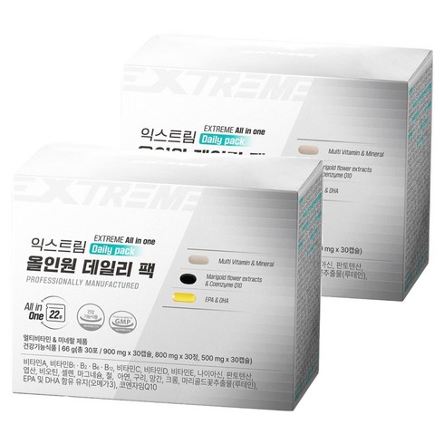 익스트림 올인원 데일리 팩, 30회분, 2개