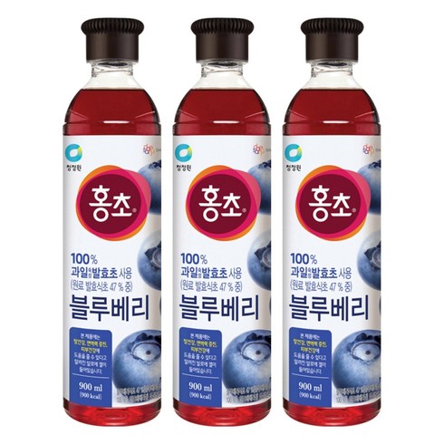 홍초 블루베리 음용식초, 900ml, 3개