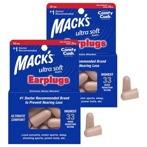 Macks 울트라 귀마개, 2개, 20개입