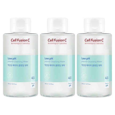 셀퓨전씨 약산성 패리어 클렌징 워터, 500ml, 3개