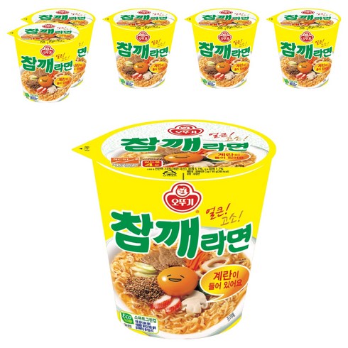 오뚜기 참깨라면 컵 65g, 6개