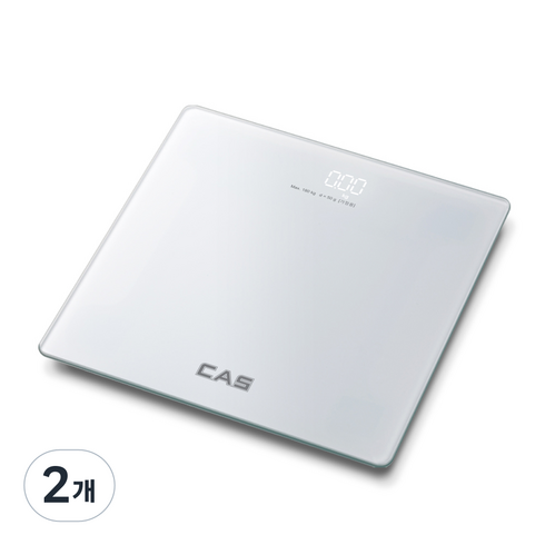 카스 가정용 LED 램프 디지털 체중계, H5, White, 2개