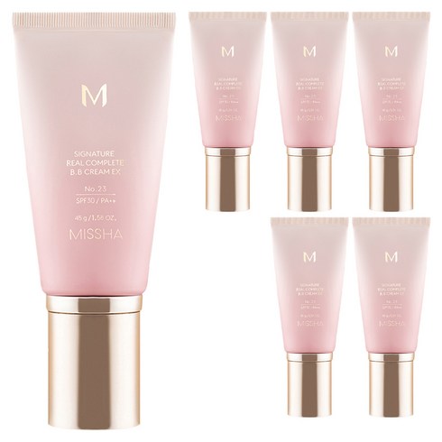 미샤 M 시그너처 리얼 컴플릿 비비크림 EX SPF30 PA++, 23호 차분한 베이지, 45g, 6개