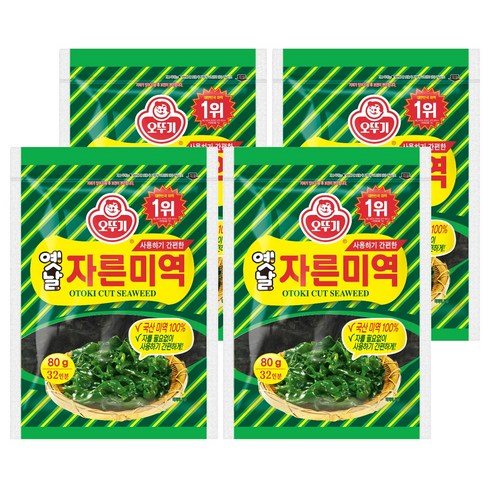 오뚜기옛날 자른미역, 80g, 4개