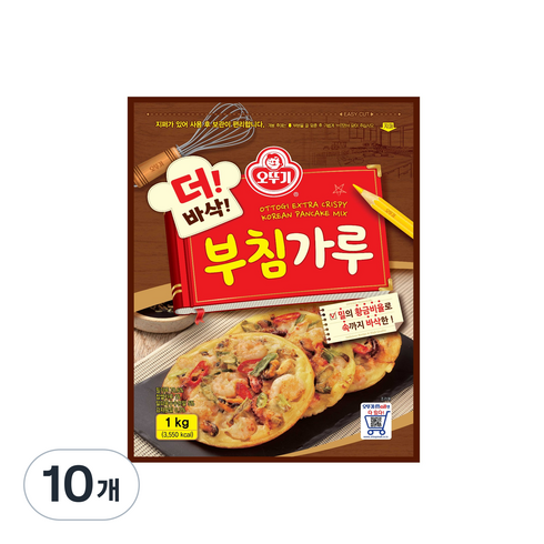 오뚜기 더 바삭 부침가루, 1kg, 10개