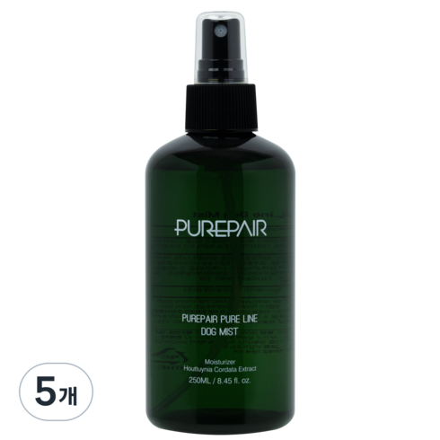퓨리페어 강아지 퓨어라인 저자극 미스트, 250ml, 5개