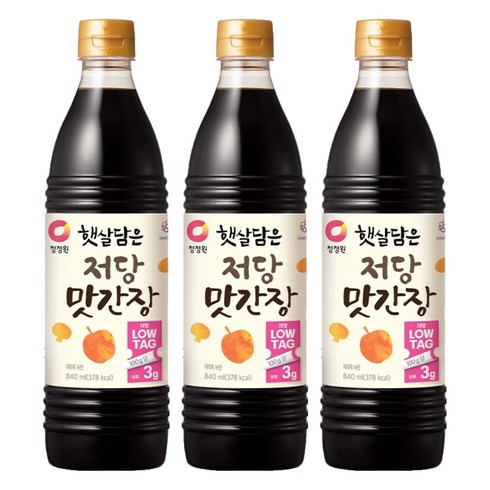 햇살담은 저당 맛간장, 840ml, 3개