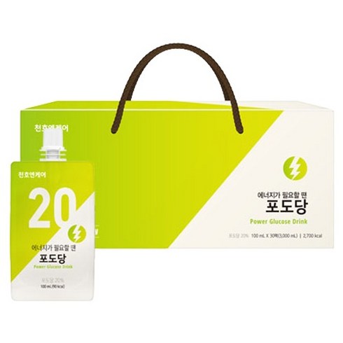 천호엔케어 에너지 충전 포도당 음료, 100ml, 30개