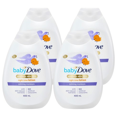 베이비도브 카밍 모이스처 바디로션, 400ml, 4개
