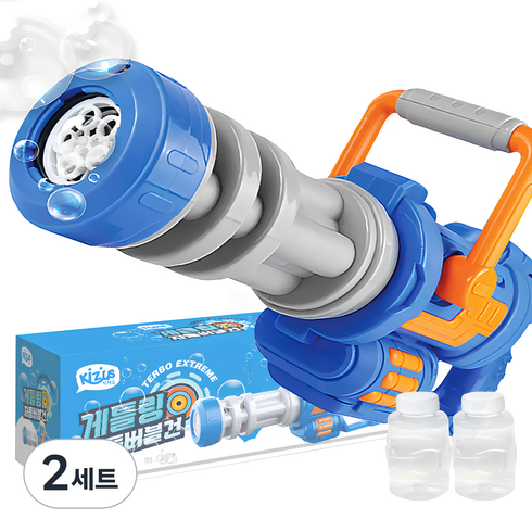 키저스 게틀링 터보 자동 버블건, 혼합색상, 2세트