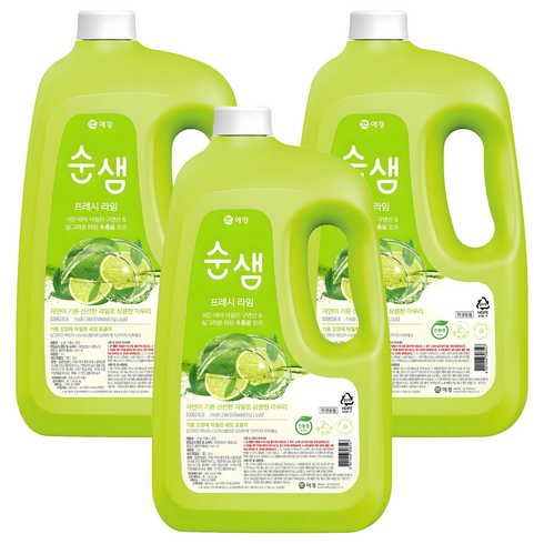 순샘 프레시 라임 주방세제, 3L, 3개