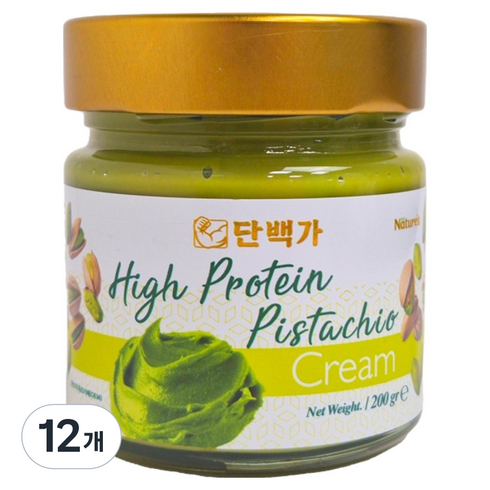 단백가 고단백 피스타치오 크림, 200g, 12개