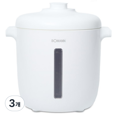 보만 진공쌀통 12kg, 화이트, 3개