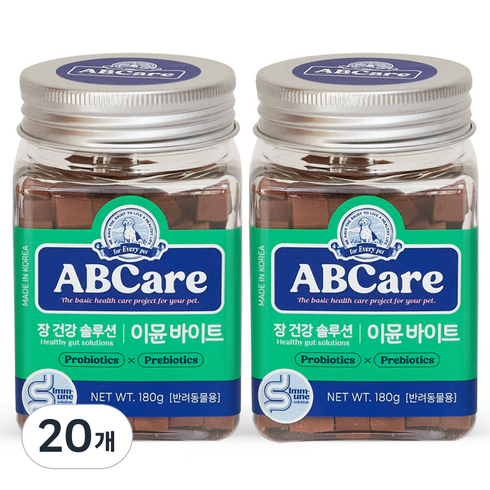 에이비씨케어 반려동물 바이트 영양제, 180g, 장건강/유산균, 20개