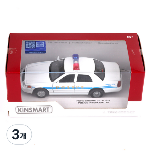 킨스마트 포드 크라운 빅토리아 폴리스 완구 KT5342, 화이트, 3개