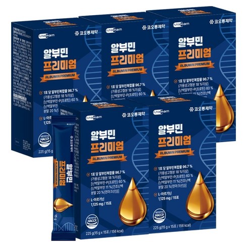 코오롱제약 알부민 프리미엄 15p, 225g, 5개