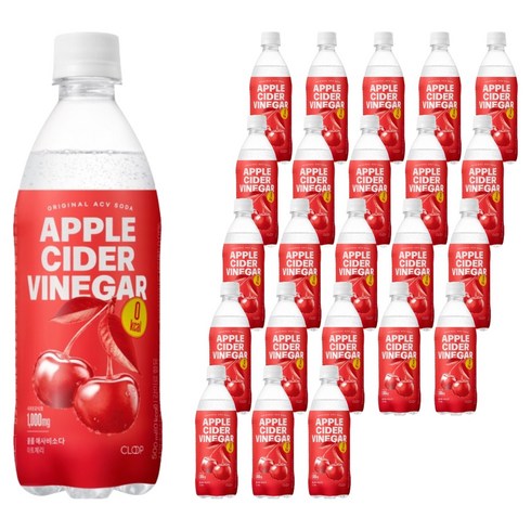 클룹 애사비소다 타트체리 탄산음료, 500ml, 24개