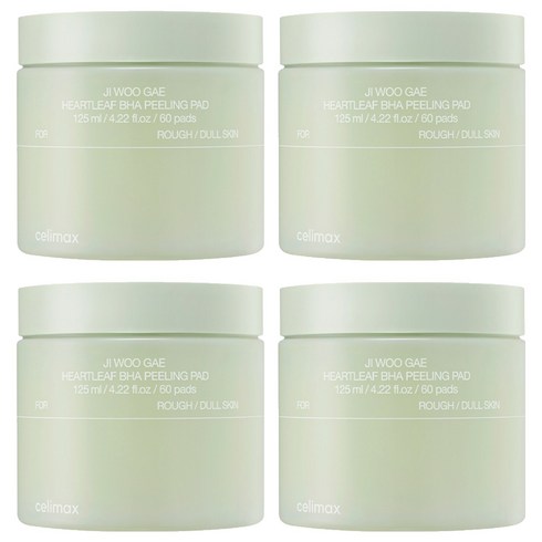 셀리맥스 어성초 BHA 지우개 필링 패드, 60개입, 125ml, 4개