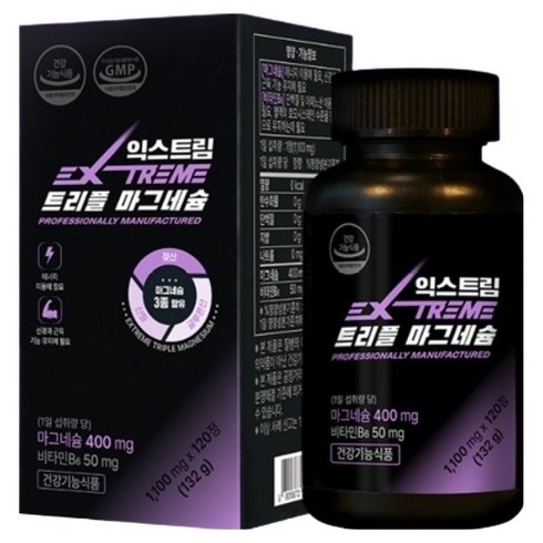 익스트림 트리플 마그네슘 132g, 120정, 1개