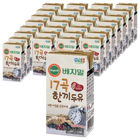 베지밀 17곡 한끼두유, 190ml, 96개