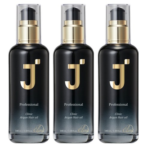 제이숲 프로페셔널 클리닉 아르간 헤어 오일, 100ml, 3개