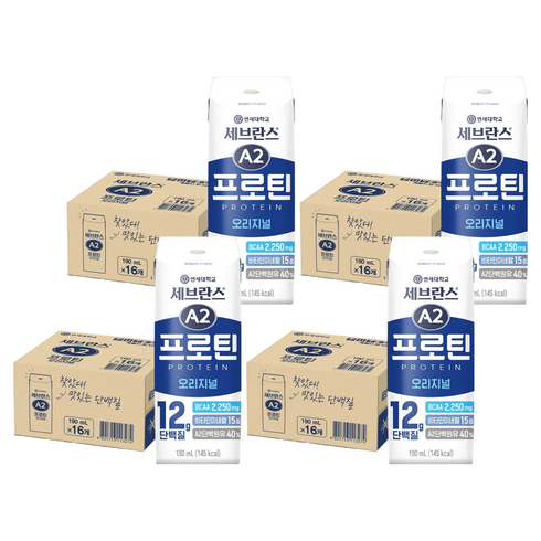 세브란스에이투 연세유업 프로틴 음료 오리지널, 190ml, 64개