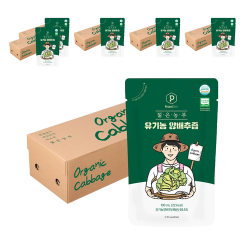 푸릇담 유기농 젊은농부 양배추즙, 100ml, 180개