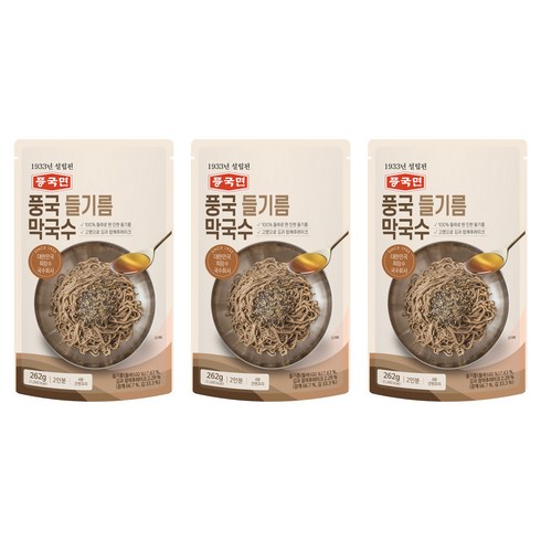 풍국면 풍국 들기름 막국수, 262g, 3개