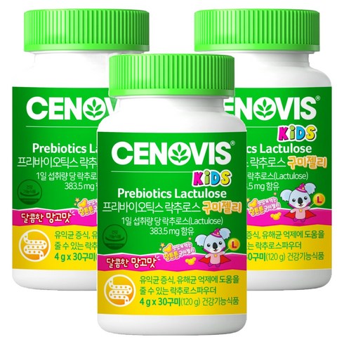 세노비스 유아용 락추로스 구미젤리 망고맛 120g, 30정, 3개