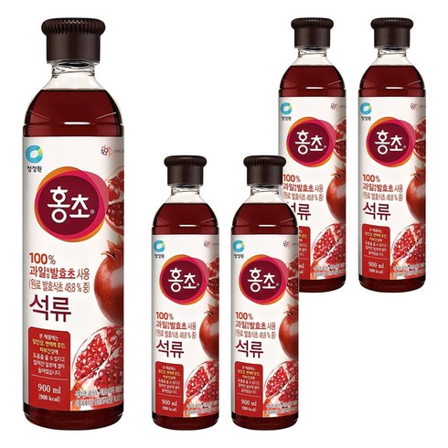 홍초 음용식초 석류, 900ml, 5개