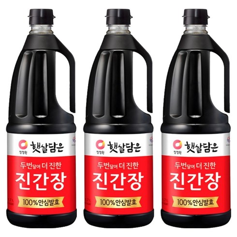 햇살담은 두번달여 더진한 진간장, 1.7L, 3개