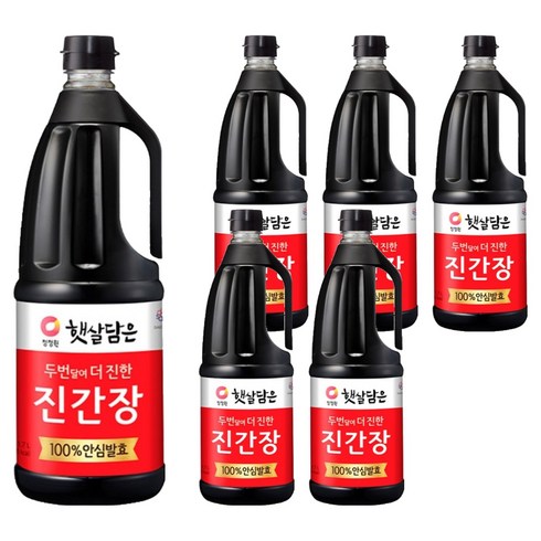 청정원 두번달여 더 진한 진간장, 1.7L, 6개