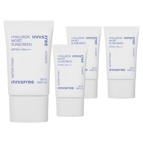 이니스프리 히알루론 수분 선크림 SPF50+ PA++++, 50ml, 4개