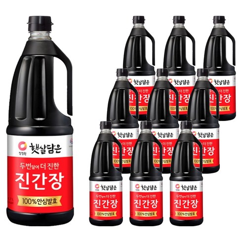 청정원 두번달여 더 진한 진간장, 1.7L, 10개