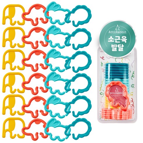 아띠래빗 토이버클 또또고리 촉감발달완구 24p 세트, 랜덤발송, 1개