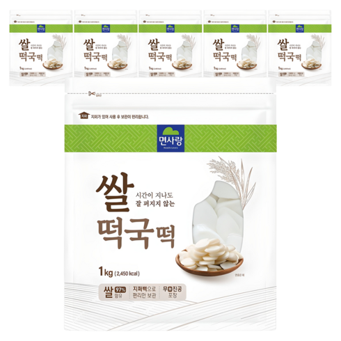 면사랑 쌀떡국떡, 1kg, 6개