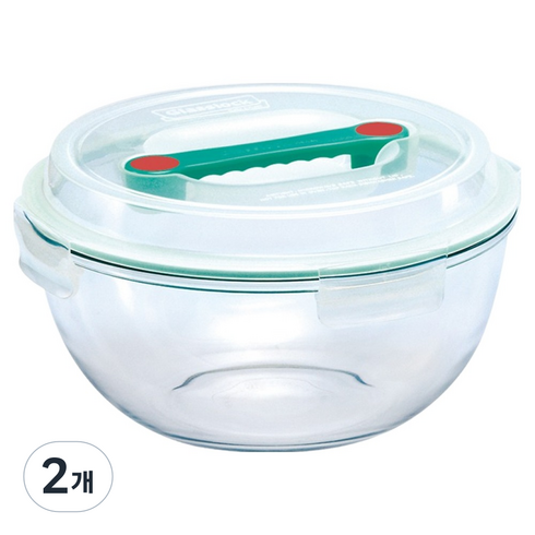 글라스락 사면결착 핸디캡 수박 보관 용기 4L, 2개