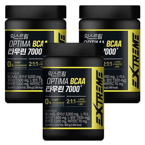 익스트림 옵티마 BCAA 타우린 7000 플러스, 300g, 3개