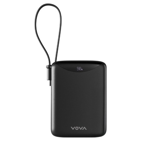 보바 고속충전 일체형 대용량 보조배터리 22.5W 20000mAh, VA-122, 블랙