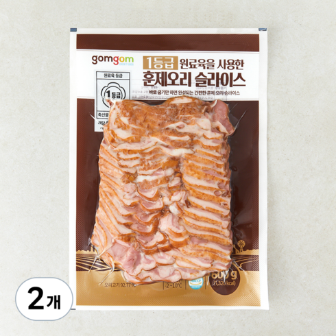 곰곰 1등급 원료육을 사용한 훈제오리슬라이스 (냉장), 600g, 2개