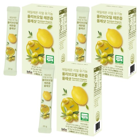 리얼케어 매일레몬 리얼 유기농 올리브오일 레몬즙 올레샷 14p, 280g, 3개