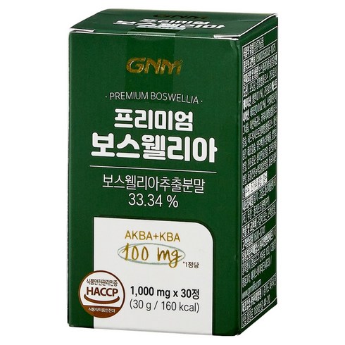 자연의품격 프리미엄 보스웰리아 AKBA+KBA 100mg, 30정, 1개
