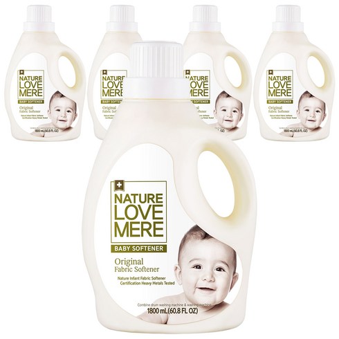 네이쳐러브메레 오리지널 유아섬유유연제 허브가든향 용기형, 1.8L, 5개
