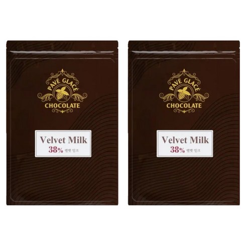 파베글라스 커버춰 밀크 초콜릿 38%, 400g, 2개