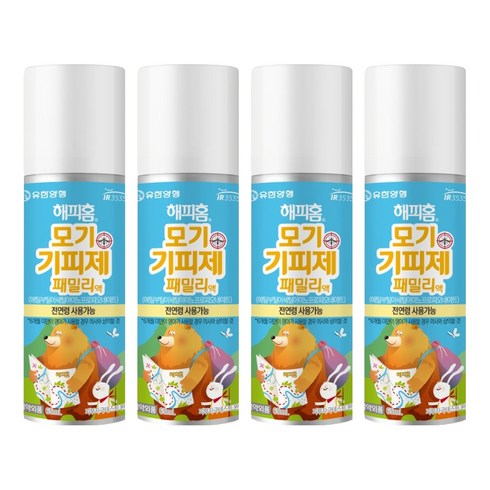 유한양행 해피홈 모기 기피제 패밀리액, 100g, 4개