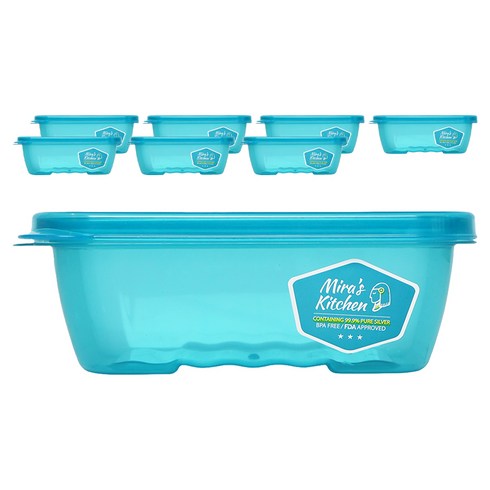 미라네주방 야채보관 반찬통 밀폐용기 미라클통, 8개, 550ml