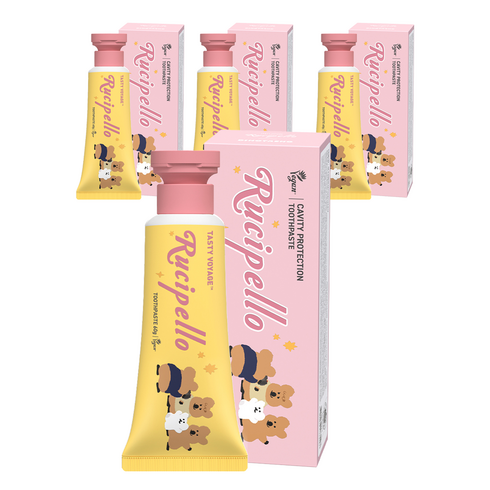 루치펠로 울라울라 치약 달콤한사과향, 60g, 4개